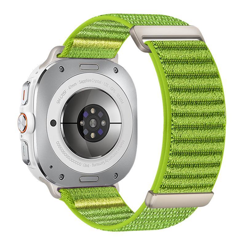 Samsung Galaxy Watch Ultra Band Adjustable Nylon Watch Band Mountain Pattern Replacement Strap wilderness Green