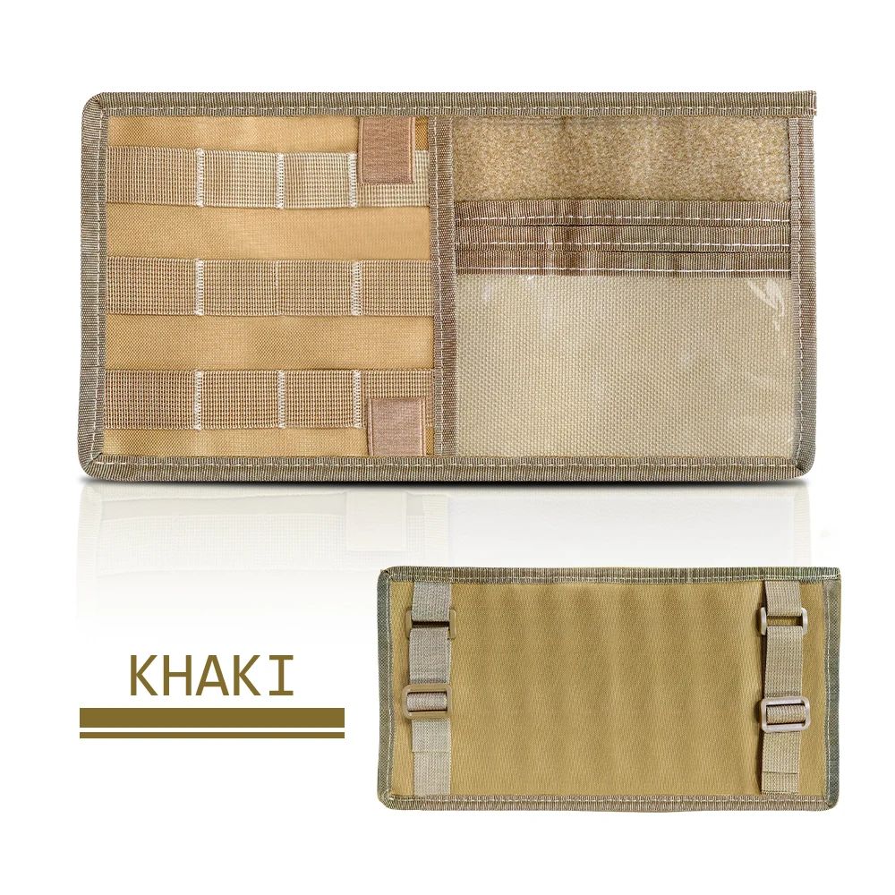 Tactical MOLLE Car Visor Organizer With Universal Sun Visor Storage Pouch khaki