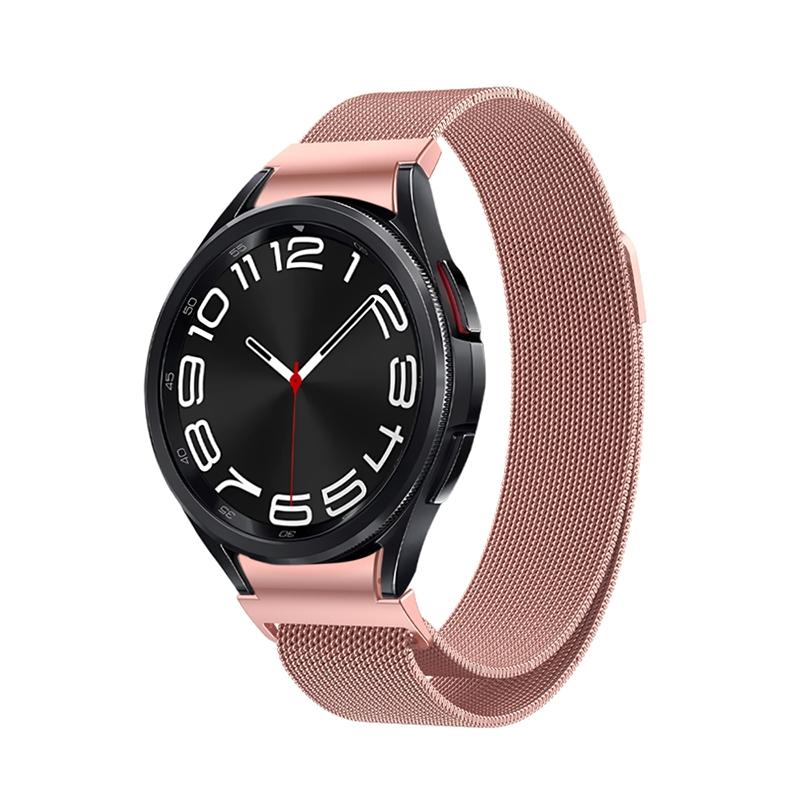 Samsung Galaxy Watch 6 Milanese Watch Band Magnetic Stainless Steel Metal Watch Strap Replacement pink