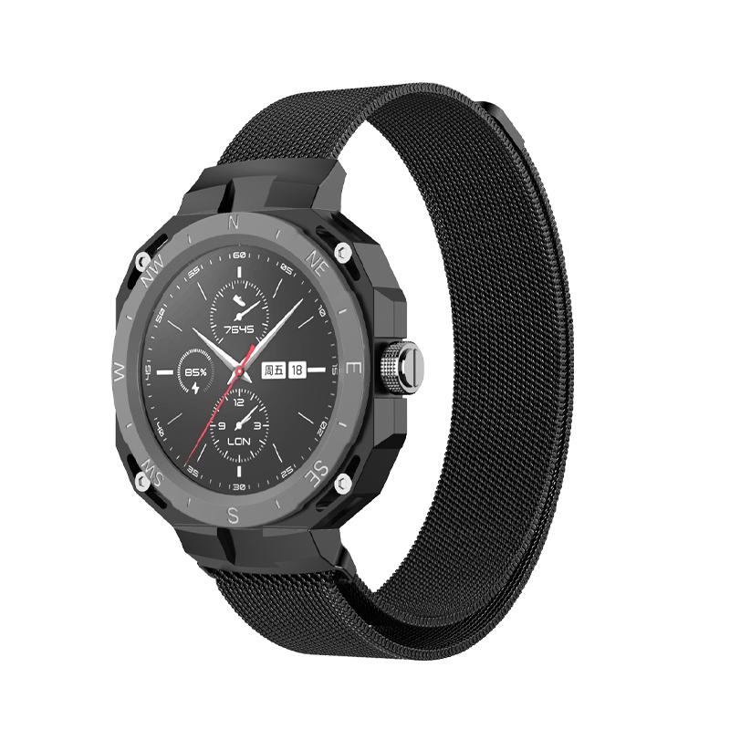 Huawei Watch GT Cyber Milanese Watch Band Adjustable Metal Mesh Watch Strap black