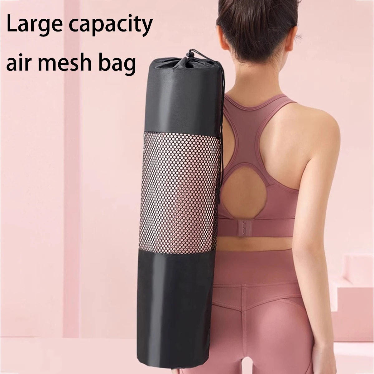 Yoga Mat Storage Bag Breathable Mesh Carrier With Shoulder Strap For Fitness And Travel Yoga Mat Storage Bag Breathable Mesh Carrier With Shoulder Strap For Fitness And Travel