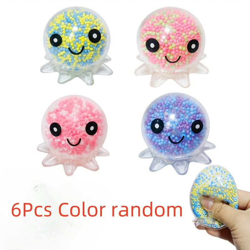 GlowSquish Glowing Stress Ball Squishy Fidget Toy For Kids And Adults 6pcs