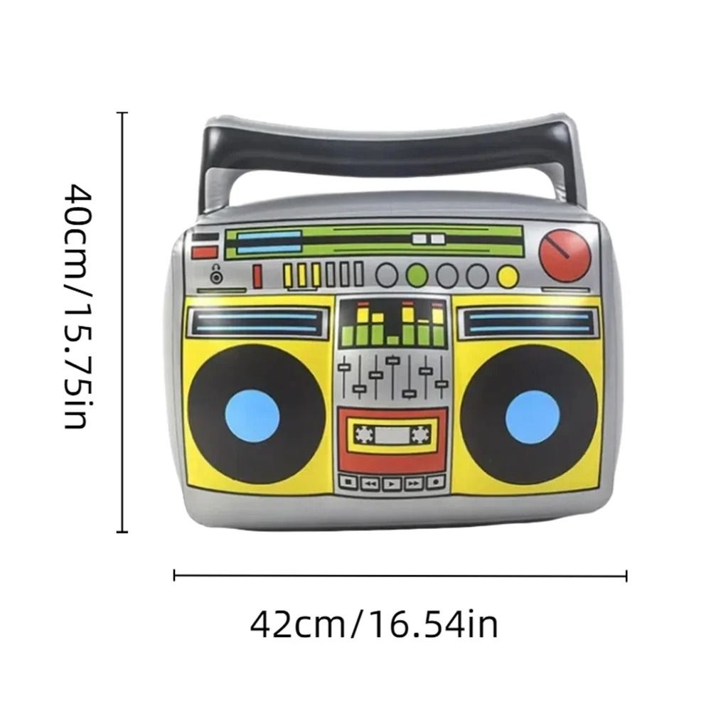 Inflatable Boombox And Microphone Party Props 45x40 Cm 1 Pc