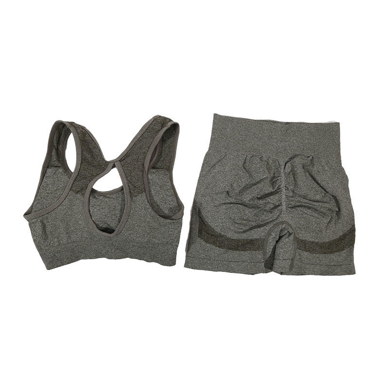 Women's Yoga Set Quick Dry Workout Set For Women With Fitness Vest & Sports Shorts green m(50 60kg)
