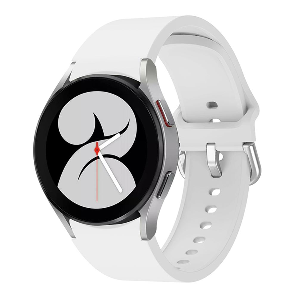Samsung Galaxy Watch 5 5 Pro Silicone Watch Band Soft Adjustable Replacement Strap With Colorful Buckle white