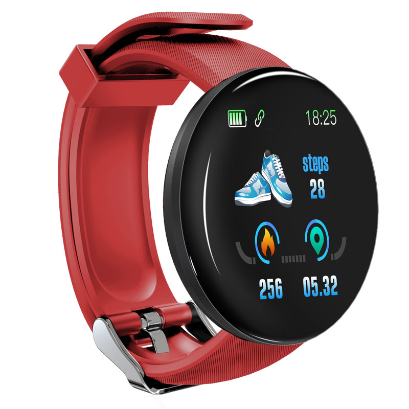 Smart Fitness Watch Waterproof Sports Smartwatch With Activity Tracker For Men & Women red