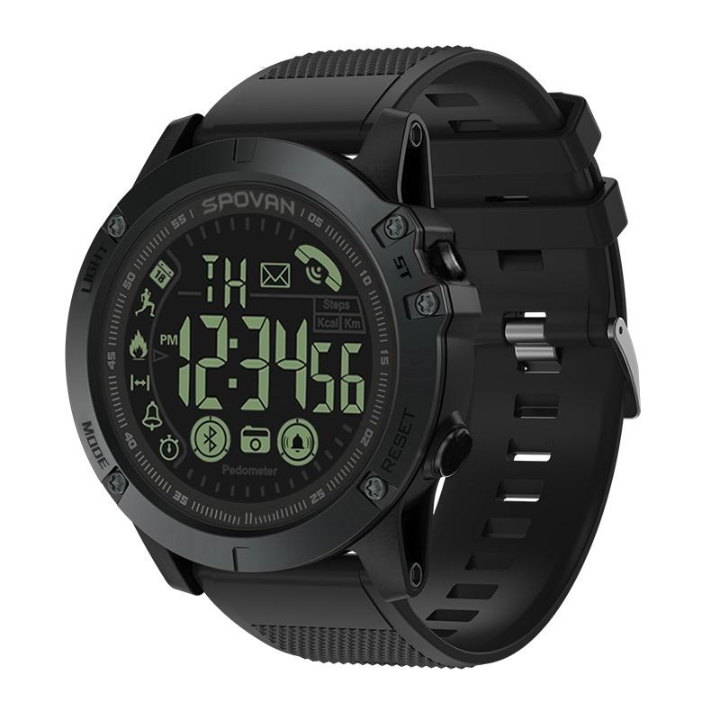 SPOVAN PR1 Outdoor Smart Watch 50M Waterproof Bluetooth Sports Fitness Watch black