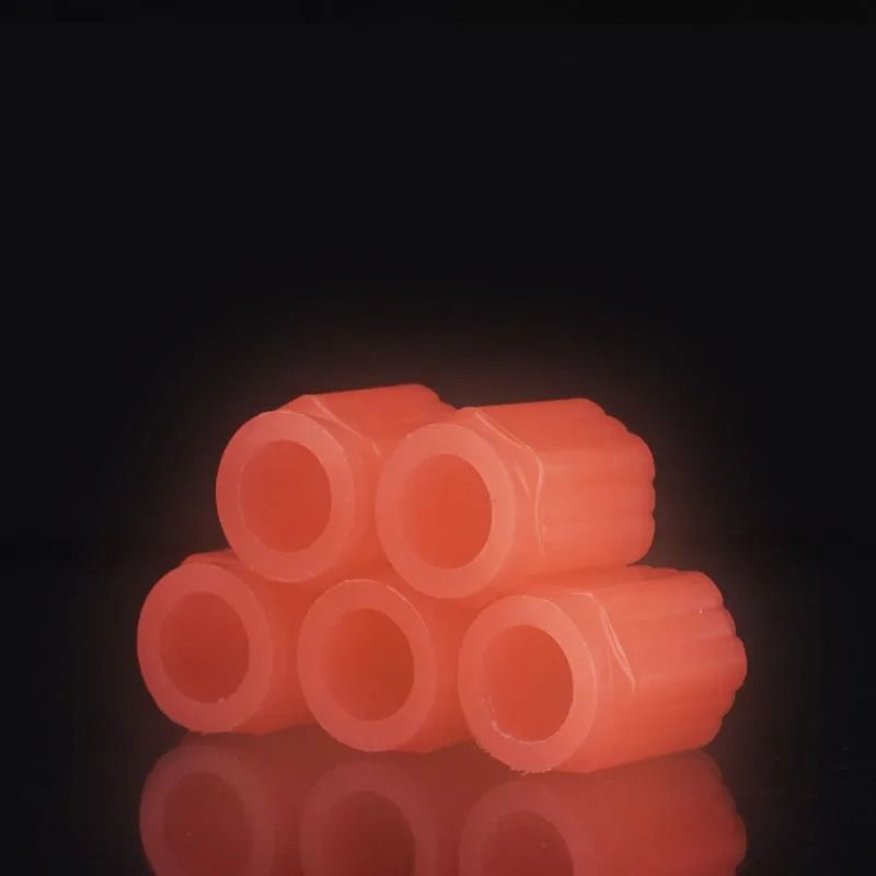 Luminous Tire Valve Caps For Car Motorcycle And Bicycle red (4 Pcs)