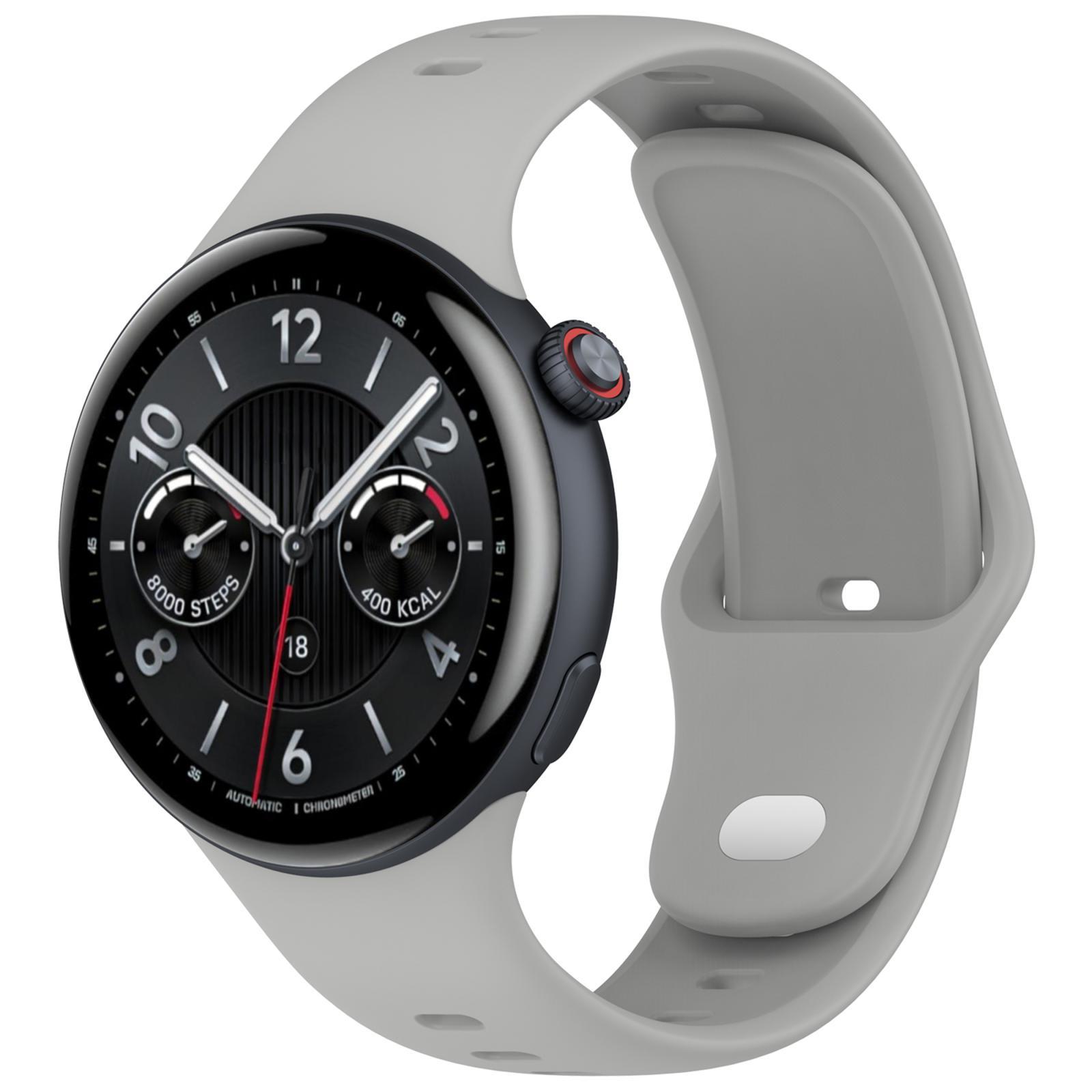 Vivo Watch 5 Silicone Watch Band Soft Adjustable Reverse Buckle Replacement Strap gray