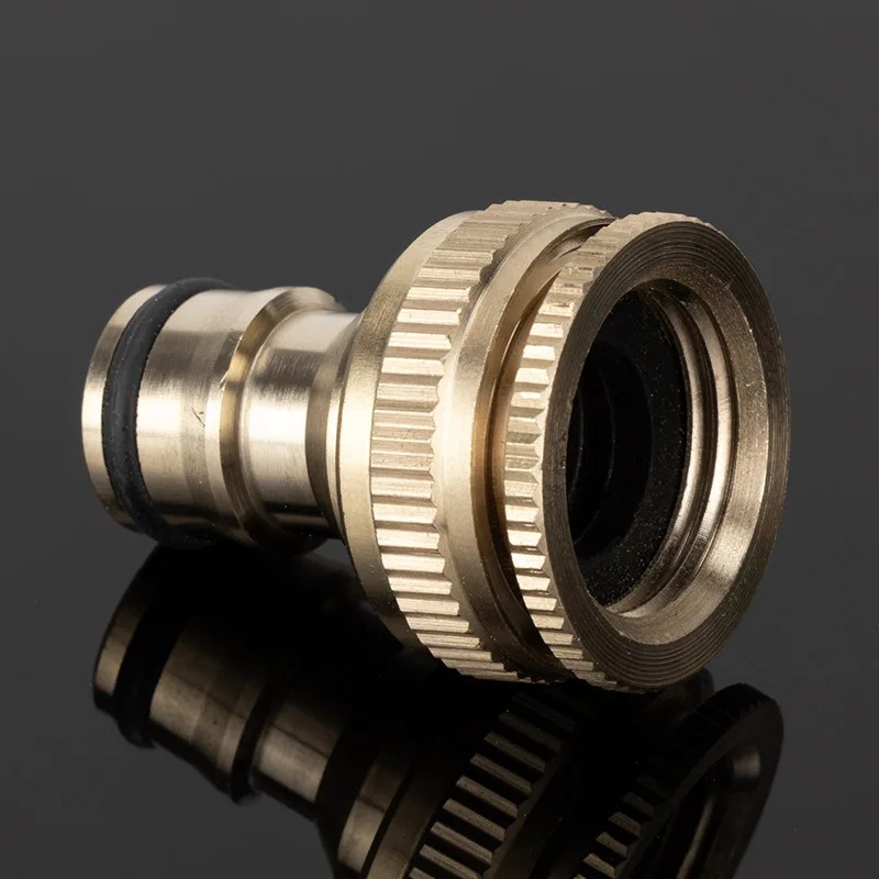 Premium Brass Garden Hose Connector Threaded Garden Hose Adapter For Watering & Pressure Washers Premium Brass Garden Hose Connector Threaded Garden Hose Adapter For Watering & Pressure Washers