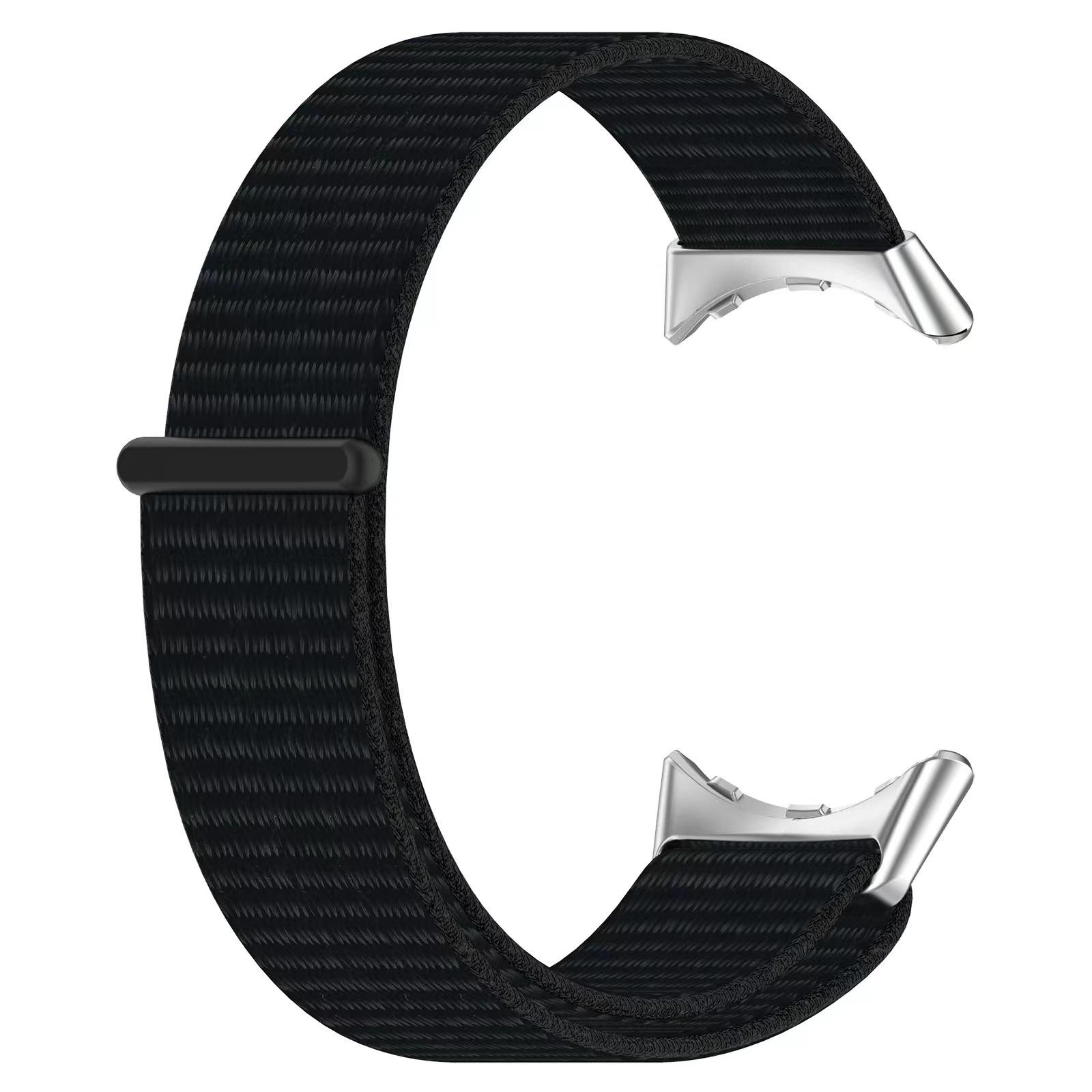 Google Pixel Watch 4 3 2 1 41mm Nylon Loop Watch Band Adjustable Breathable Replacement Strap black