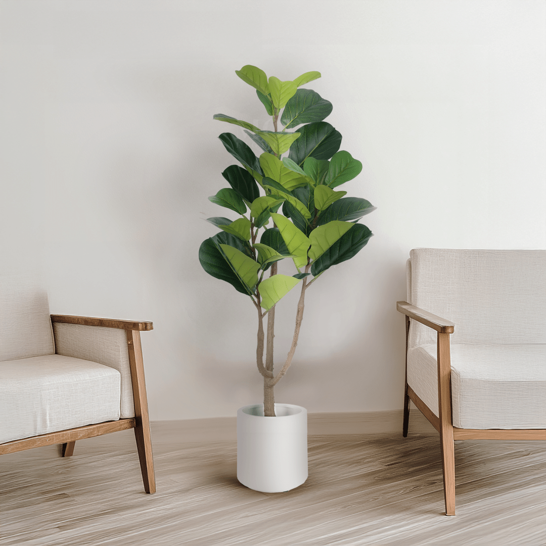 Fiddle Leaf Fig Large Artificial Plant - Realistic Silk Leaves, Maintenance-Free Greenery | 70 Â¾