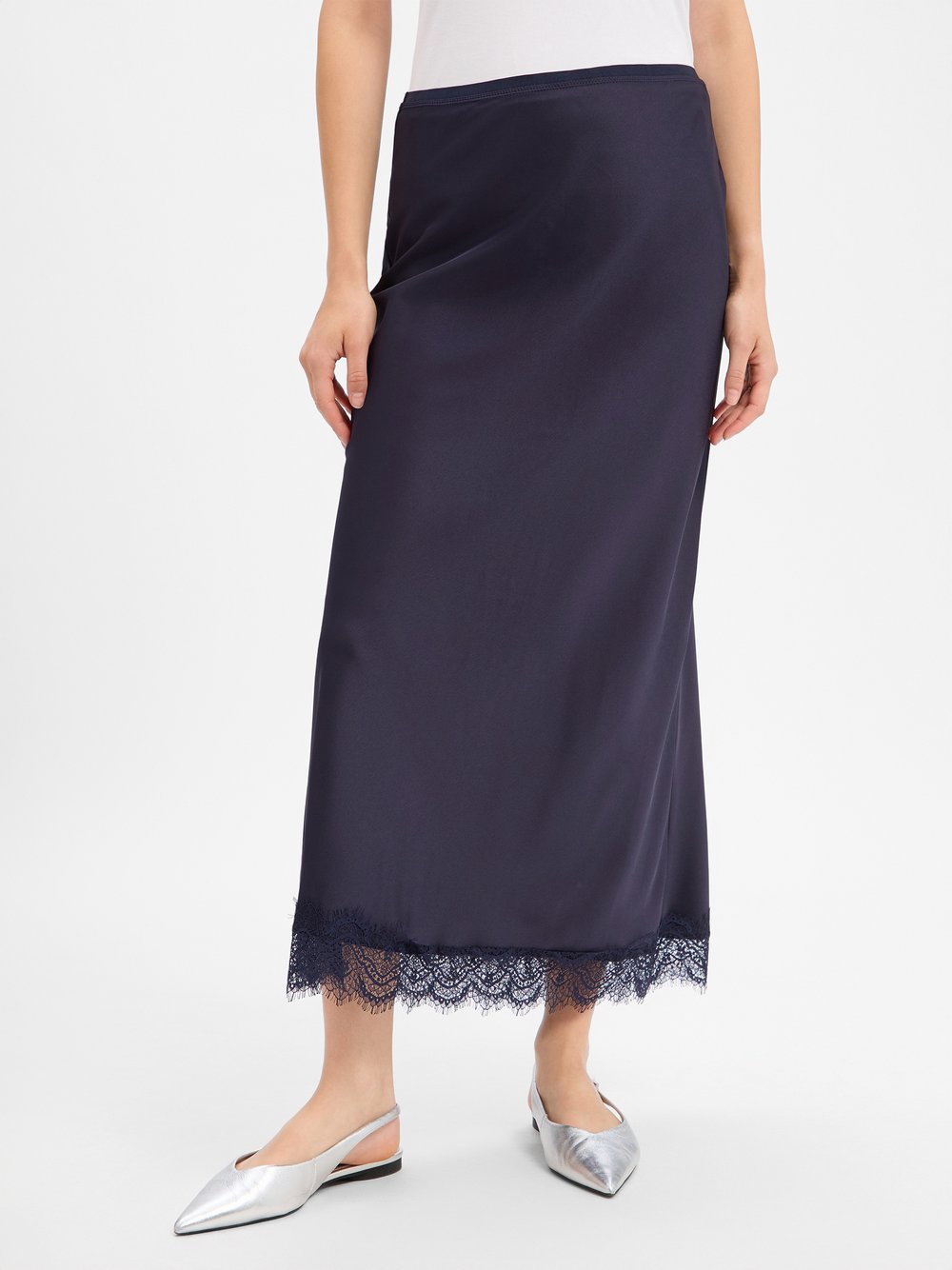 Marie Lund Satinrock Damen marine, XS