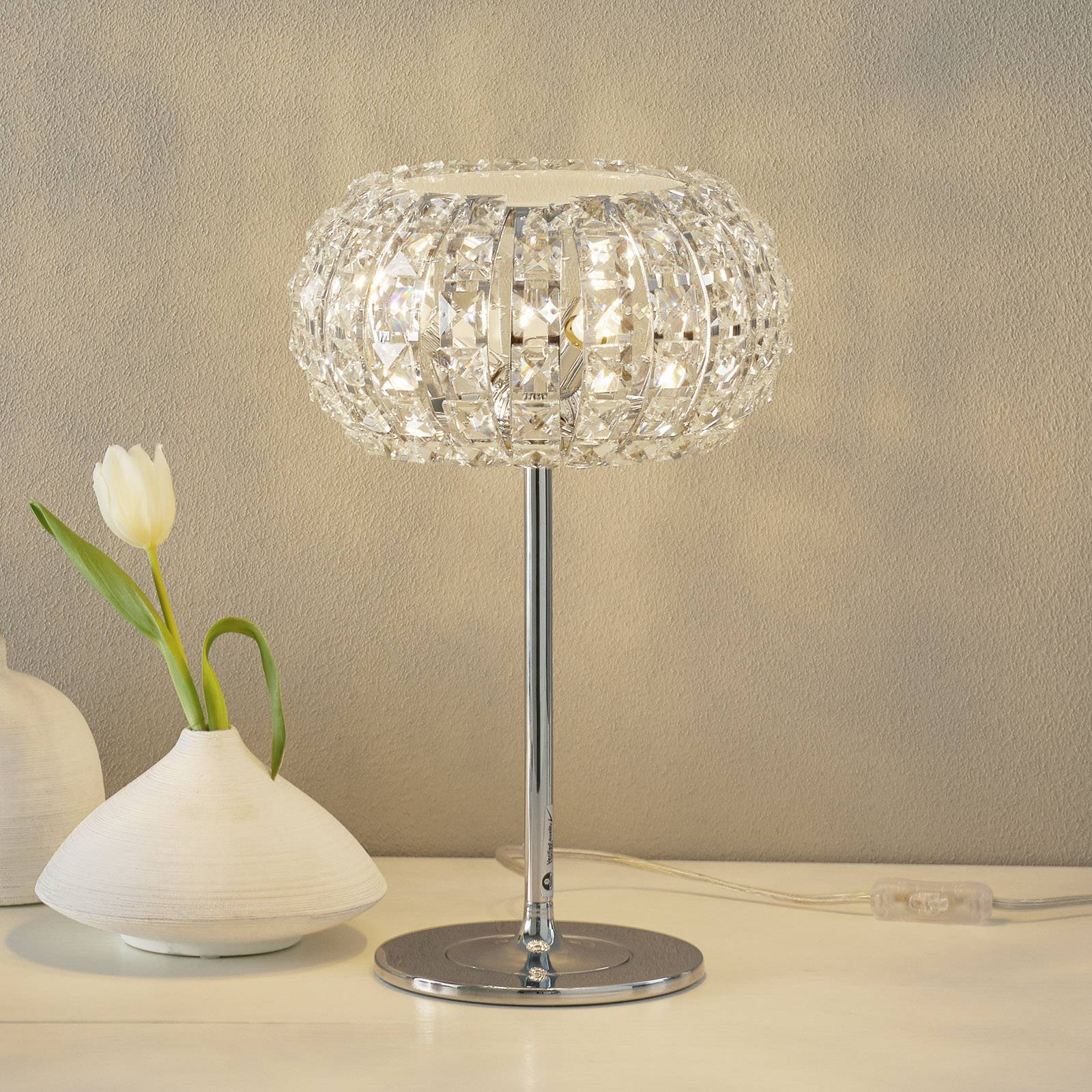 Schuller Valencia Lampada da tavolo DIAMOND, Chiaro / Trasparente, Soggiorno / Sala da pranzo, Cristallo, Lampada da tavolo