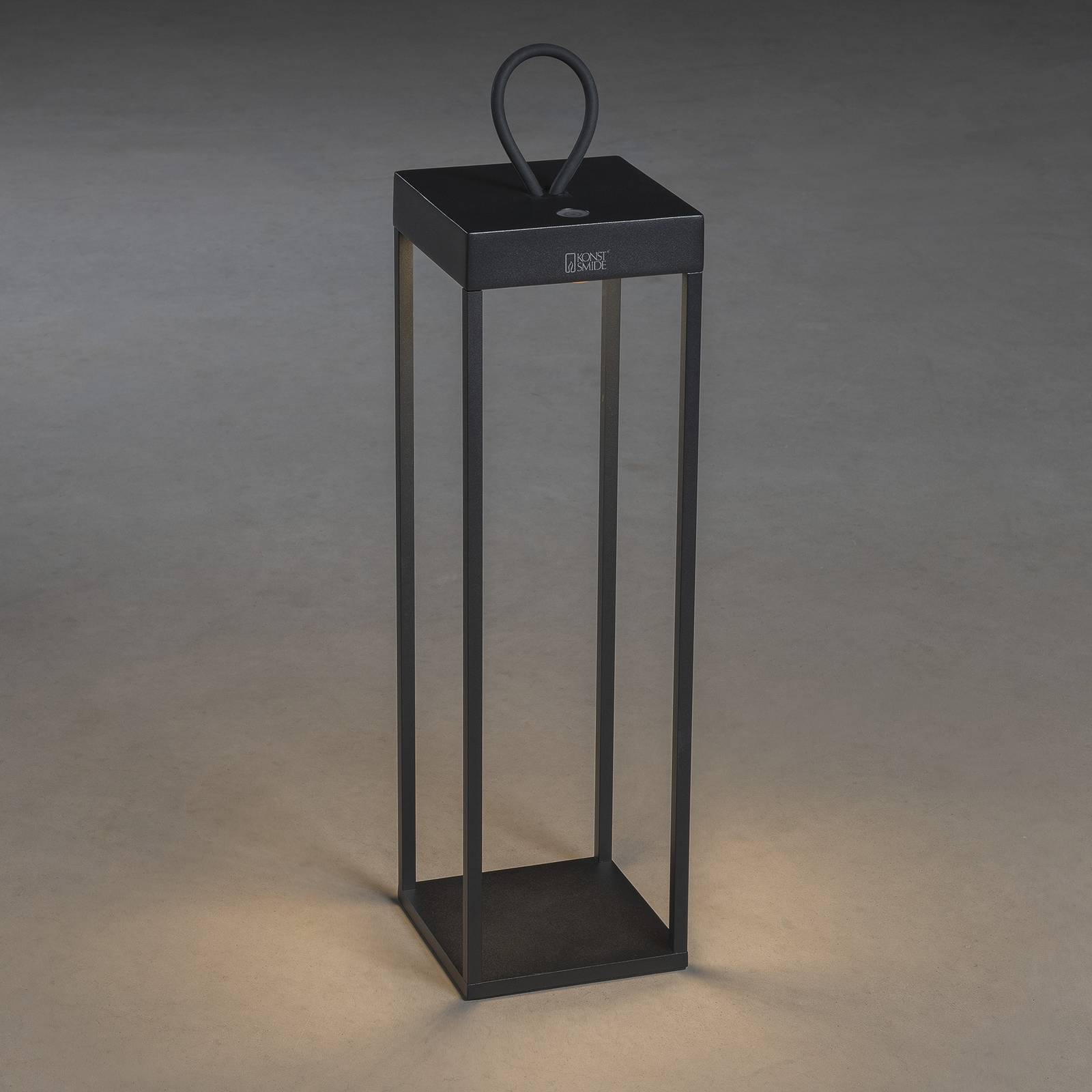 Konstsmide Lampada LED da terrazza Ravello, altezza 50cm dimmerabile, Nero, Alluminio, Moderno