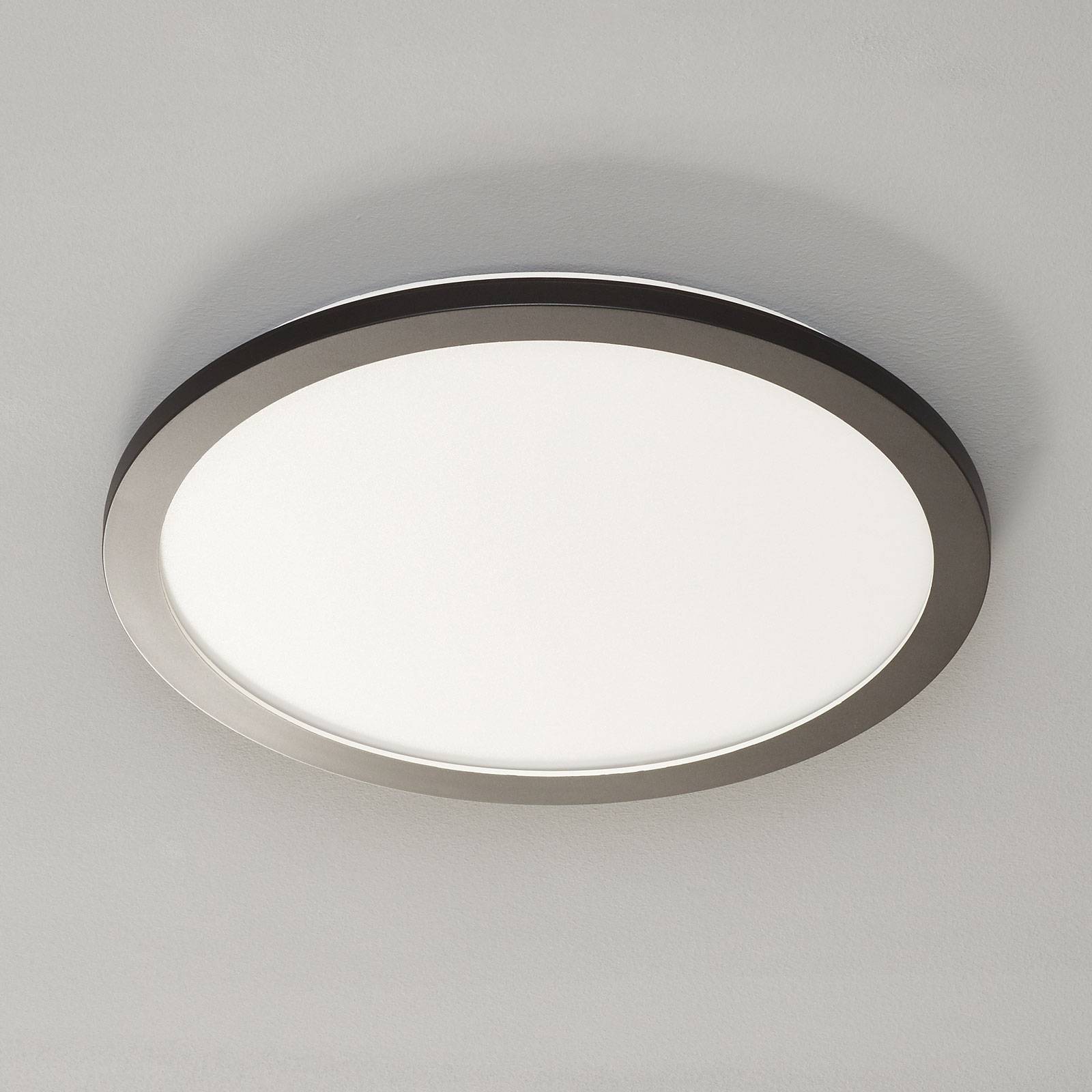 Reality Leuchten Plafoniera a LED Camillus, dimmerabile, Nero, Bagno, Plastica, Moderno, Plafoniera LED
