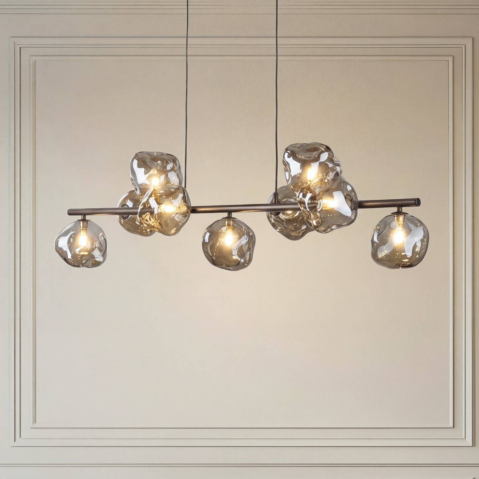 Lampada a sospensione in vetro Lava TK Lighting, dimmerabile, Marrone / Ruggine, Soggiorno / Sala da pranzo, Vetro, Lampada a sospensione