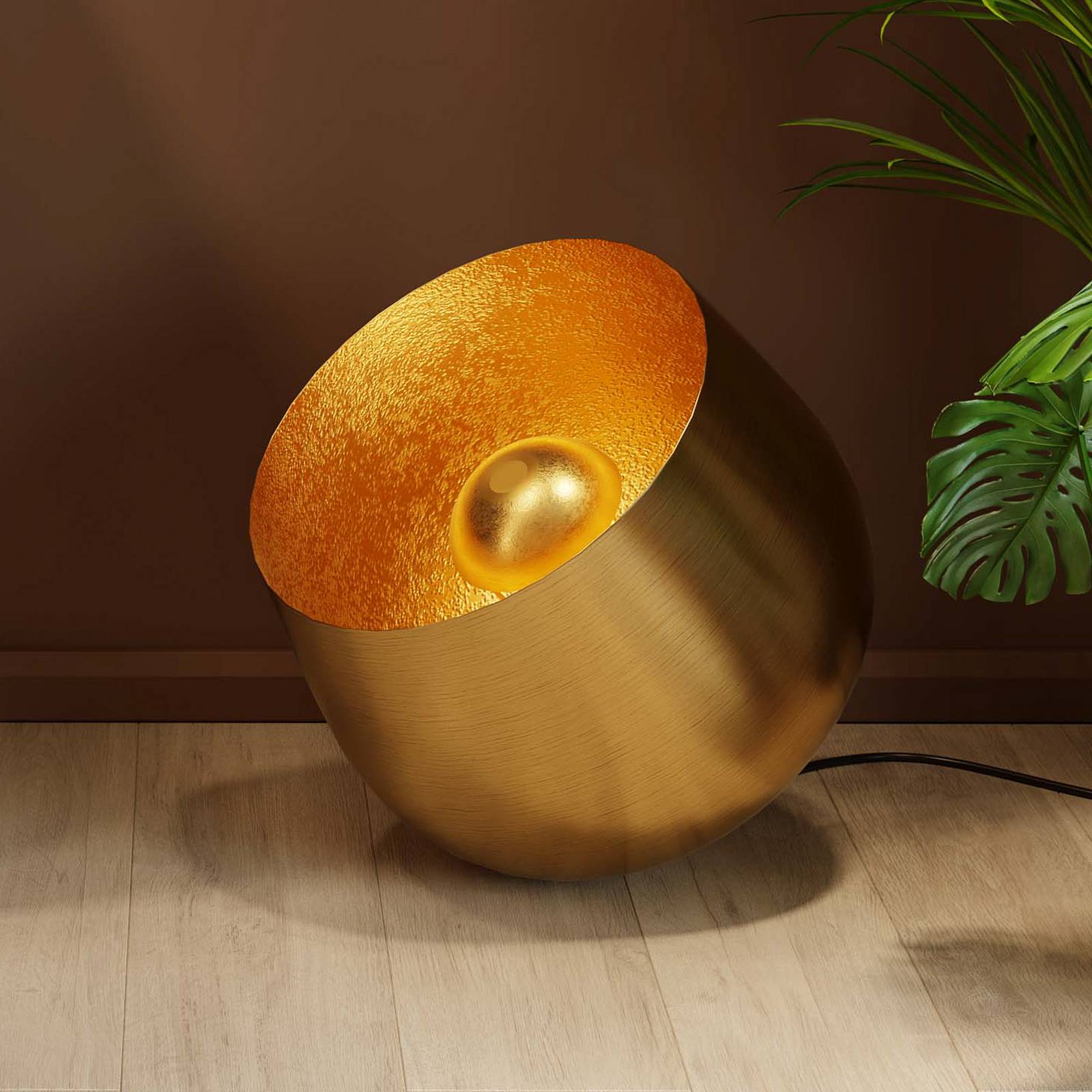 KARE Lampada da terra di design Apollon, Ottone / Oro, Soggiorno / Sala da pranzo, Metallo, Design, Lampada da terra