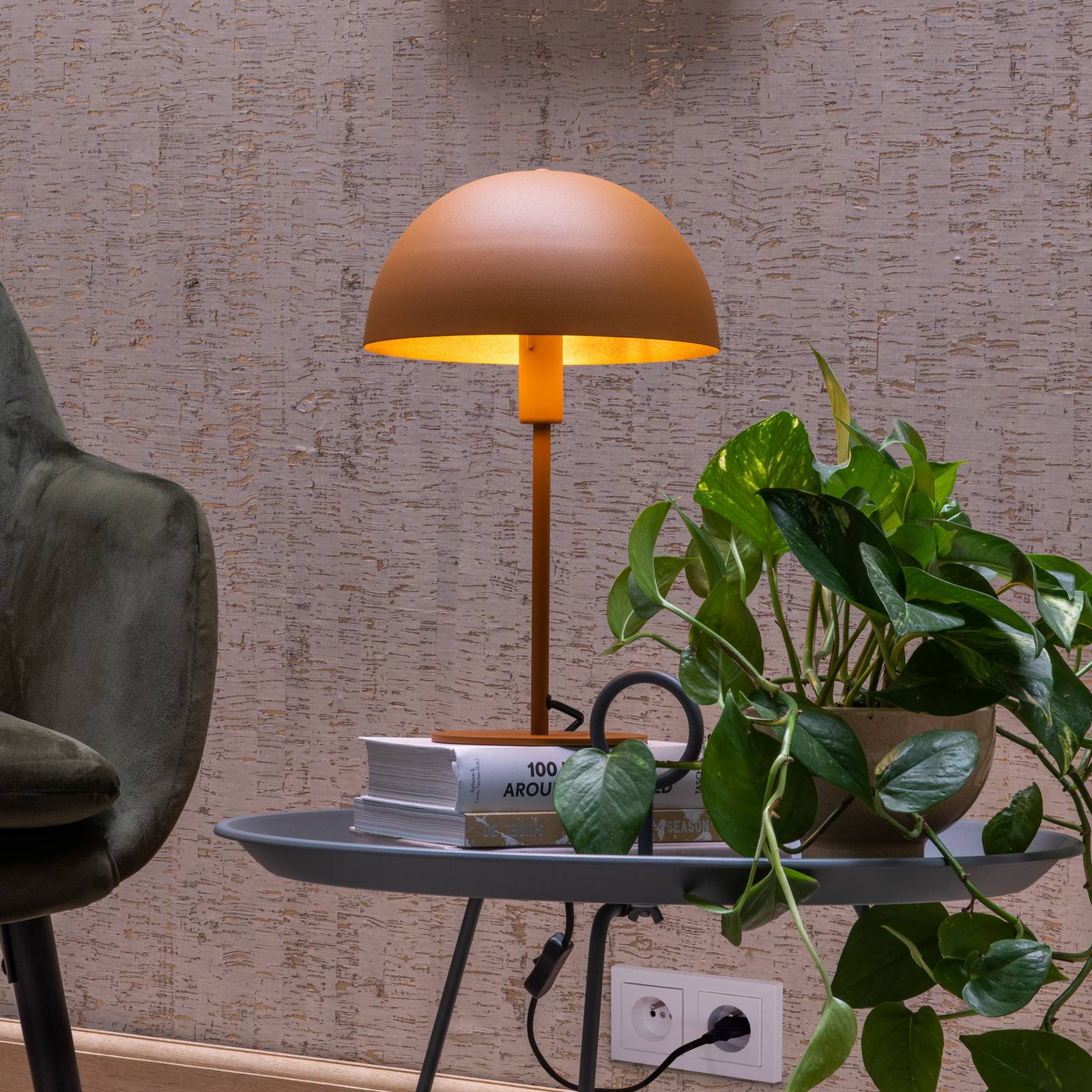 Lucide Lampada da tavolo Siemon, Giallo / Arancione, Soggiorno / Sala da pranzo, Metallo, Moderno, Lampada da tavolo