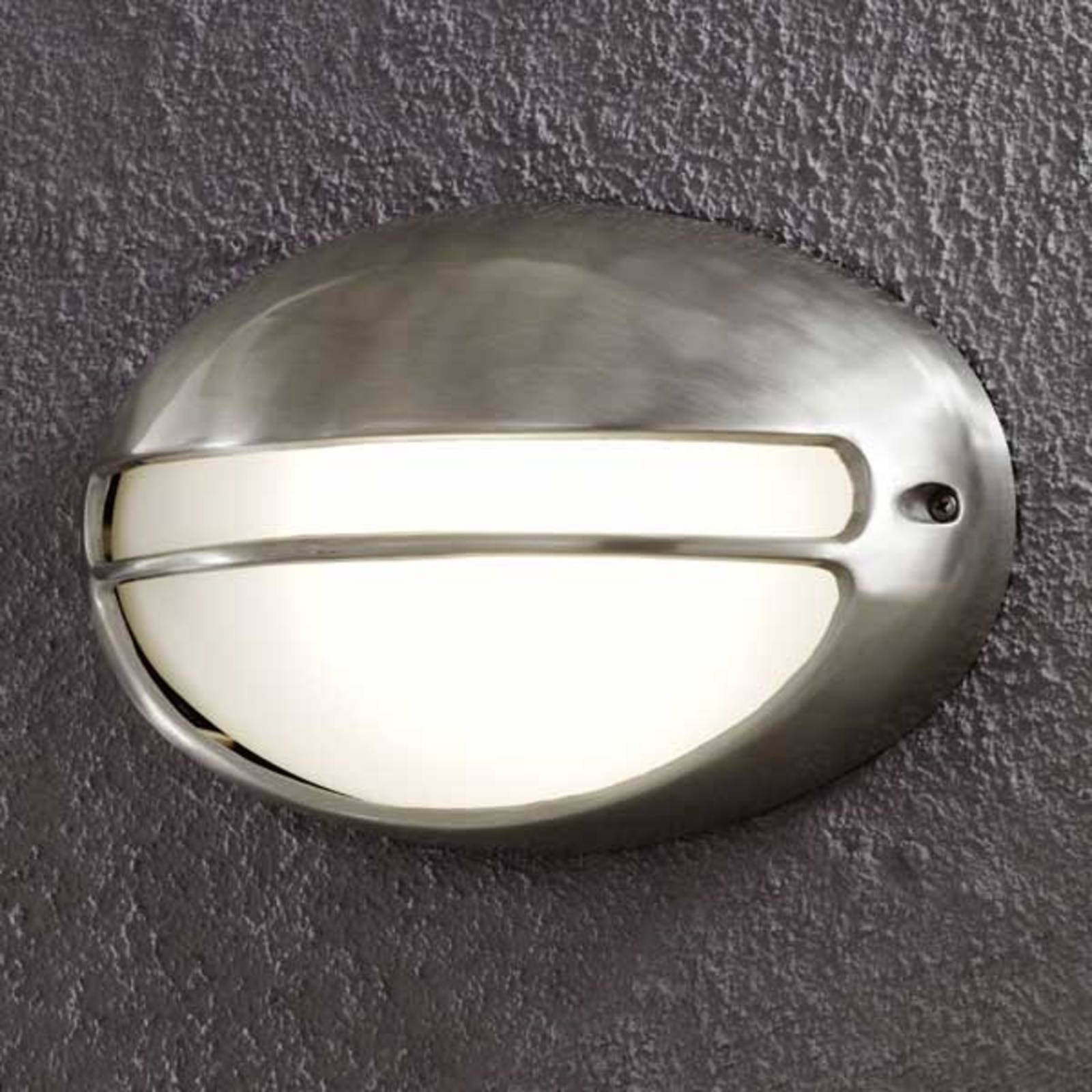 Konstsmide Bella lampada a muro da esterno TORINO, ovale dimmerabile, Alluminio / Grigio / Zincato, Alluminio, Moderno