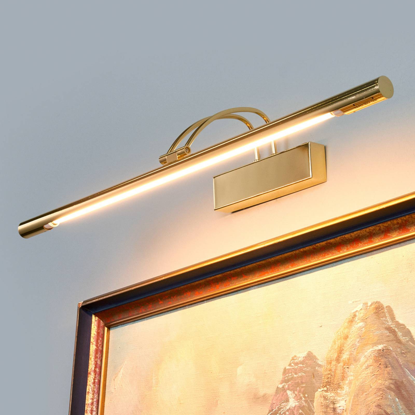 Searchlight Lampada LED per quadri Piktura, ottone lucido Piktura, Ottone / Oro, Soggiorno / Sala da pranzo, Metallo, Moderno, Applique