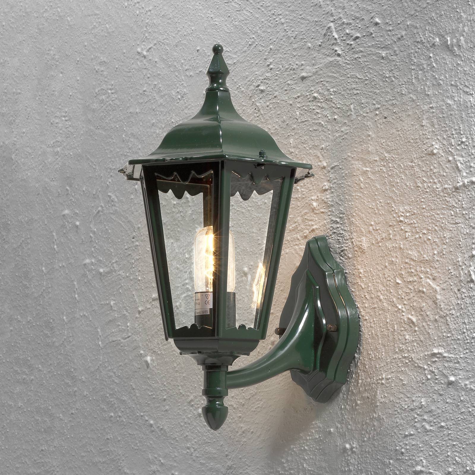 Konstsmide Applique da esterni FIRENZE, Verde, Alluminio, Campagna / Rustiche, Applique da esterni