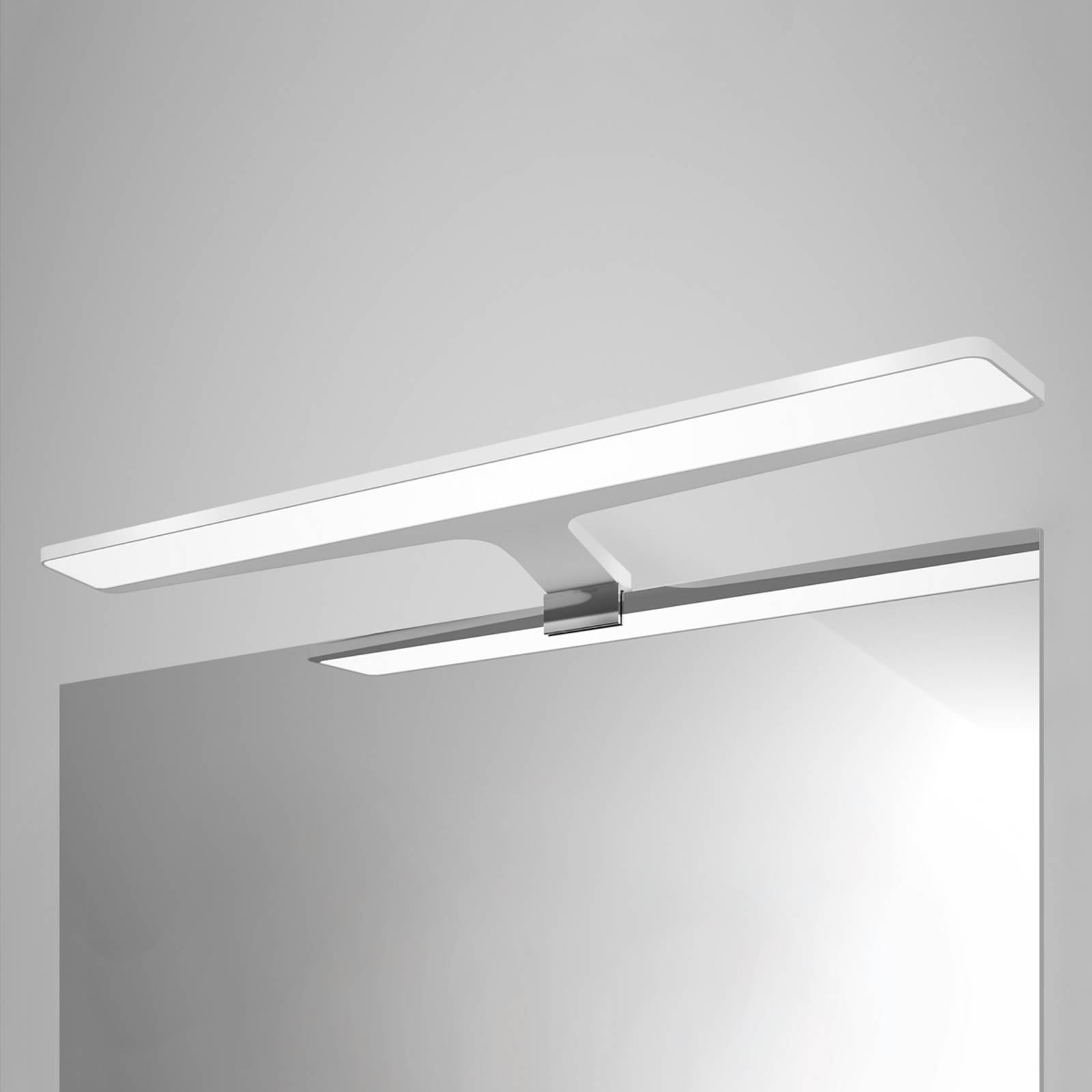 Ebir Applique da parete Nayra, Bianco / Opale, Bagno, Plastica, Moderno, Applique