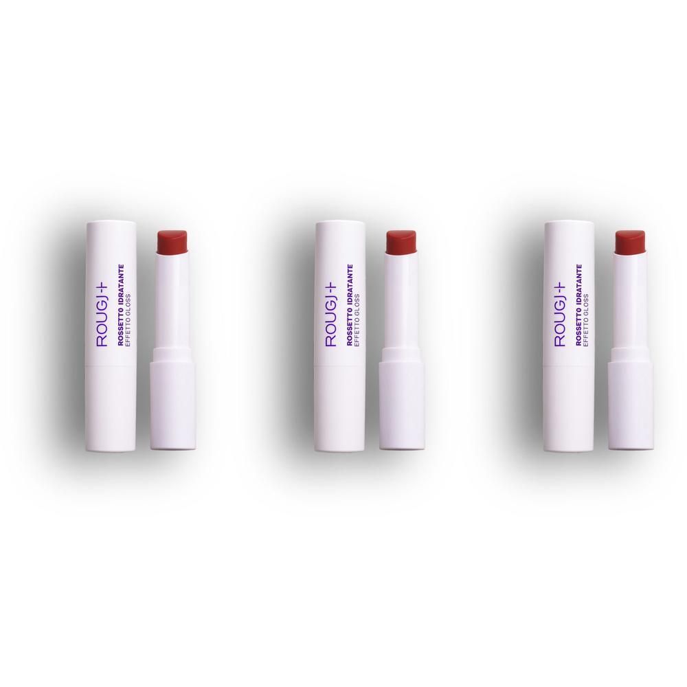 Rougj Rossetto Idratante Effetto Gloss 04 Vivid Red 3x1 pz
