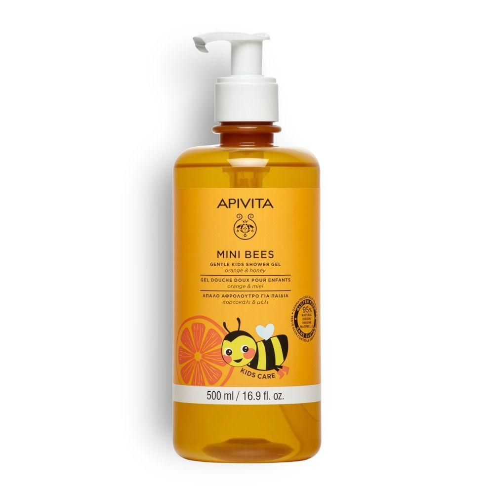 Apivita Mini Bees Gel Doccia Delicato per Bambini con Arancia e Miele