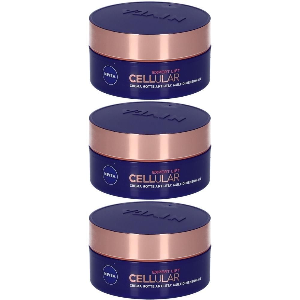 Nivea Hyaluron Cellular Filler Anti-Gravità Crema Notte Anti-Età 3x50