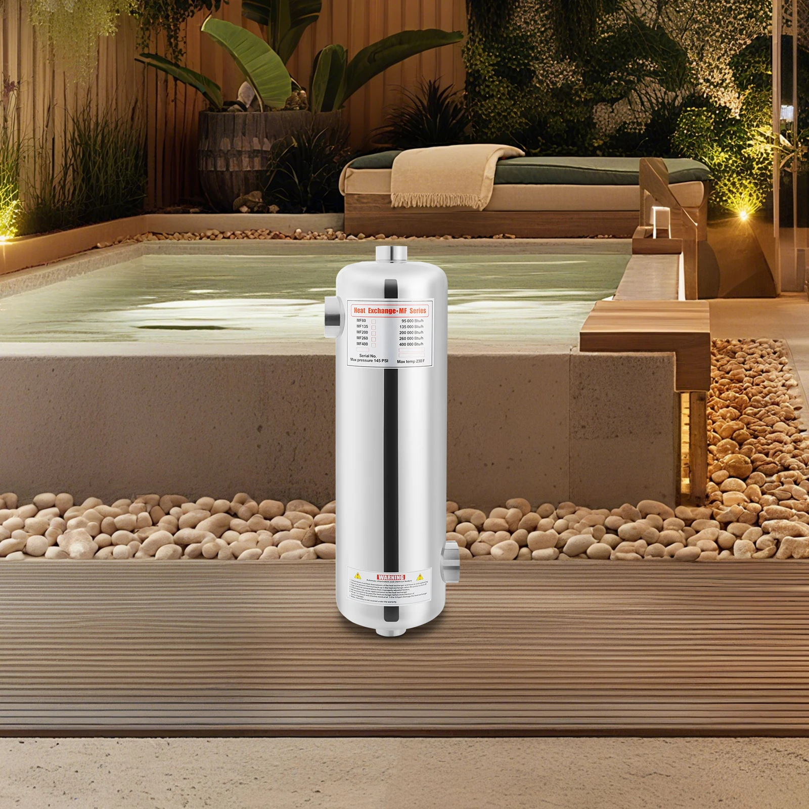 Chauffage de piscine en acier inoxydable, échangeur de chaleur, échangeur de chaleur de piscine, échangeur de chaleur pour piscine, chauffage solaire de piscine