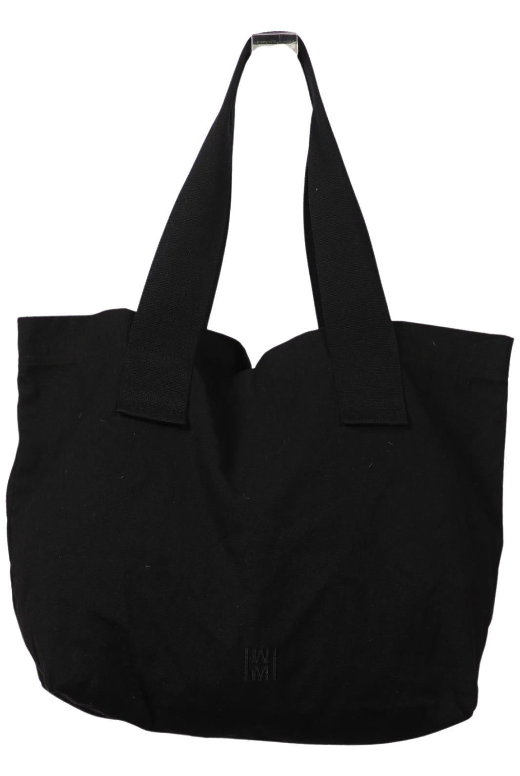H&M Damen Handtasche gross, Gr. , Schwarz, Baumwolle / Synthetik