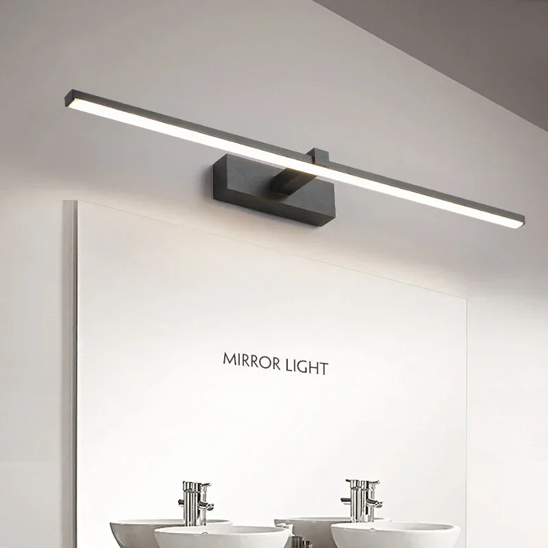 Moderne LED-Wandleuchte für Badezimmer, Dreifarbige Beleuchtung, Aluminium-LED-Badezimmer-Spiegelleuchte, Make-up-Licht