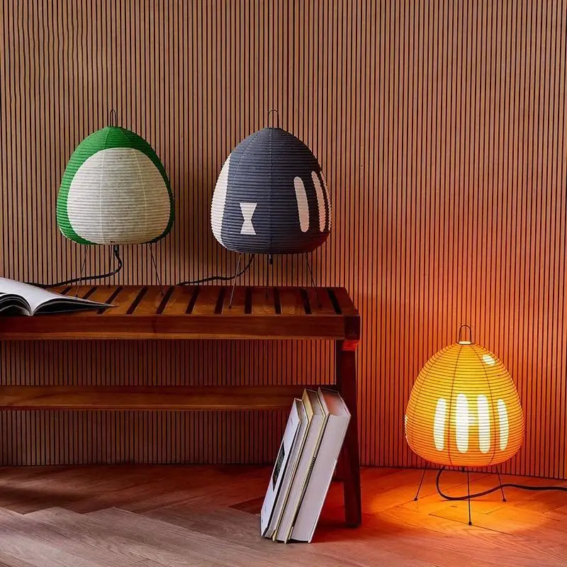 Japanischen Stil Stativ Reis Papier Tisch Lampen für Schlafzimmer Akari Noguchi Yong Laterne Lampe Led Schreibtisch Lampe Nacht Wohnzimmer Dekor