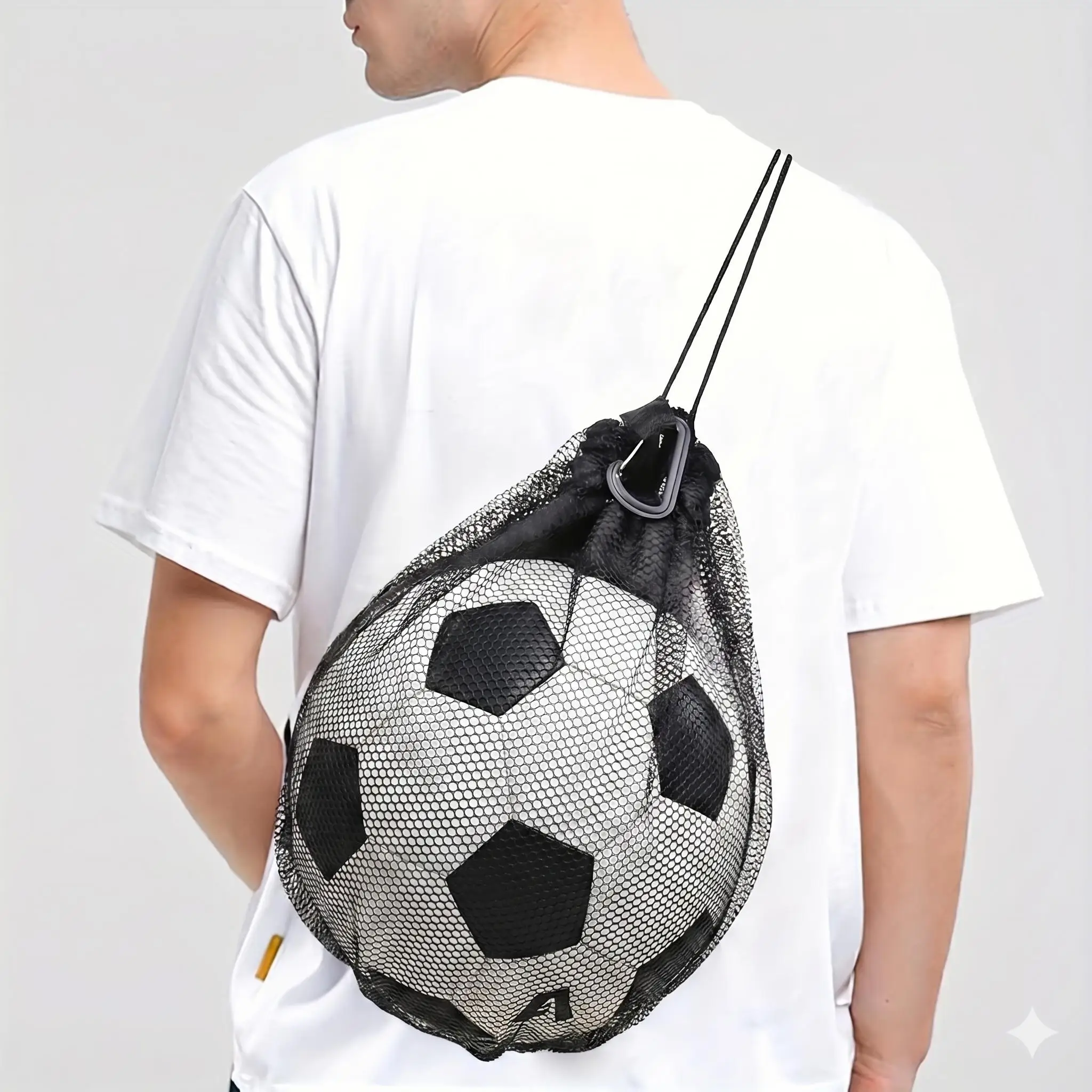 Sac de sport portable pour filet de football, sac de sport multifonctionnel à cordon de serrage, sac de sport à cordon de serrage de haute qualité. Léger.