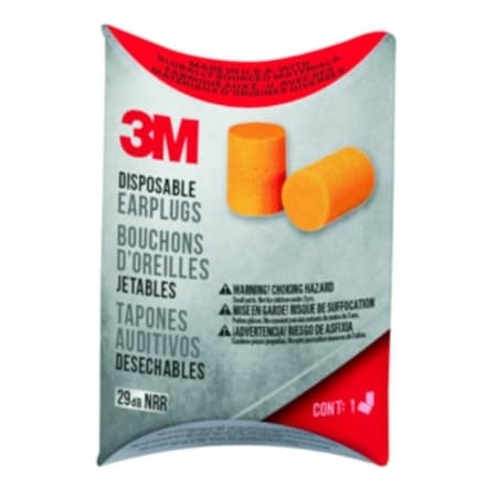 3M 90581-200-1C 90581-200-1C Earplug, Orange Ear Plug, Foam Ear Plug