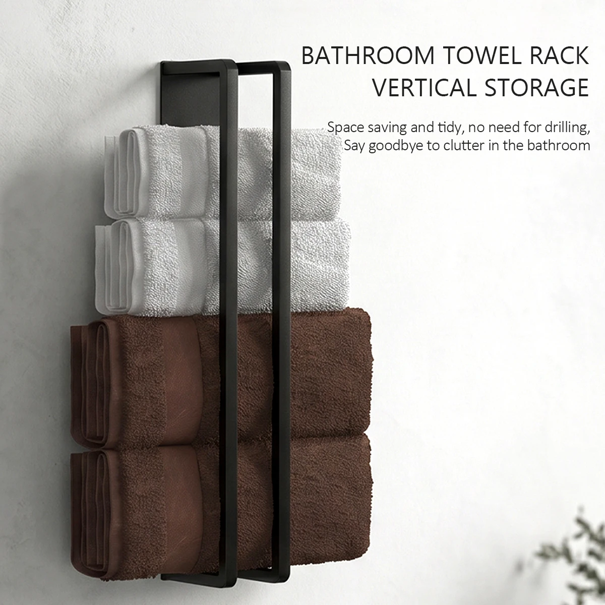 Porte-serviettes mural pour salle de bain - étagère de rangement pour baignoire au-dessus de la salle de bain, porte-serviettes enroulable, étagère de rangement, décoration de salle de bain