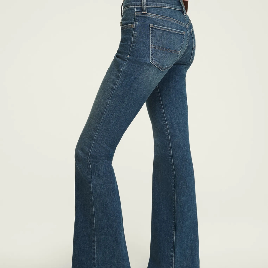 Lucky Brand Mid Rise Sweet Flare - Women's Pants Denim Flare Flared Jeans in Pretty Sister Wash, Size 27 x 32