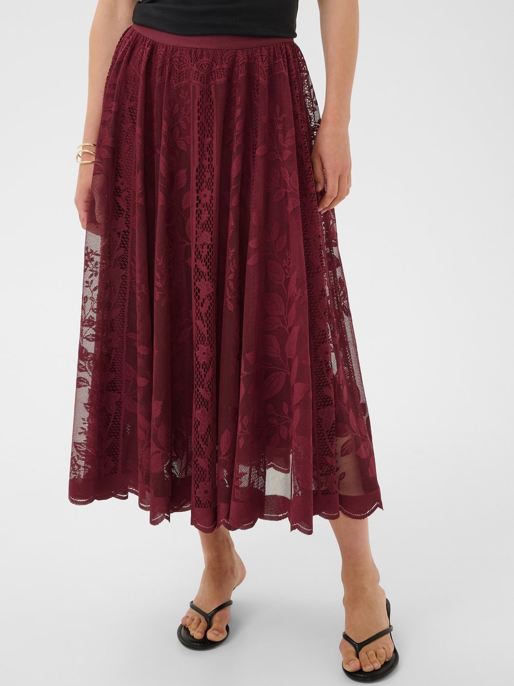 Cream Rock CRLuanna Elastische Taille Damen bordeaux, S/M