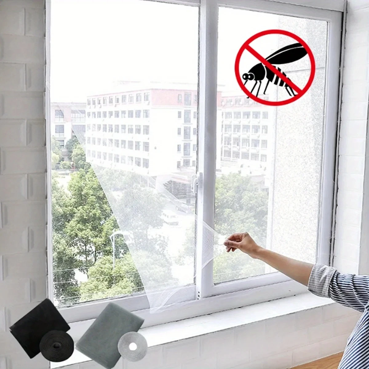 DIY Selbstklebendes Insektenschutzgitter für Fenster und Türen – Fliegengitter, Mückennetz, Insektenschutznetz für den Innenbereich