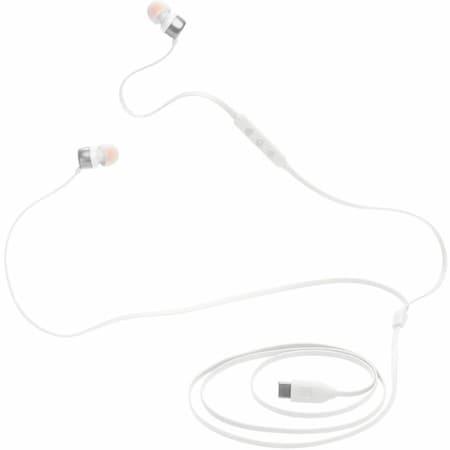 JBL JBLT310CWHTAM Tune 310C USB-C Wired Hi-Res In-Ear Headphones