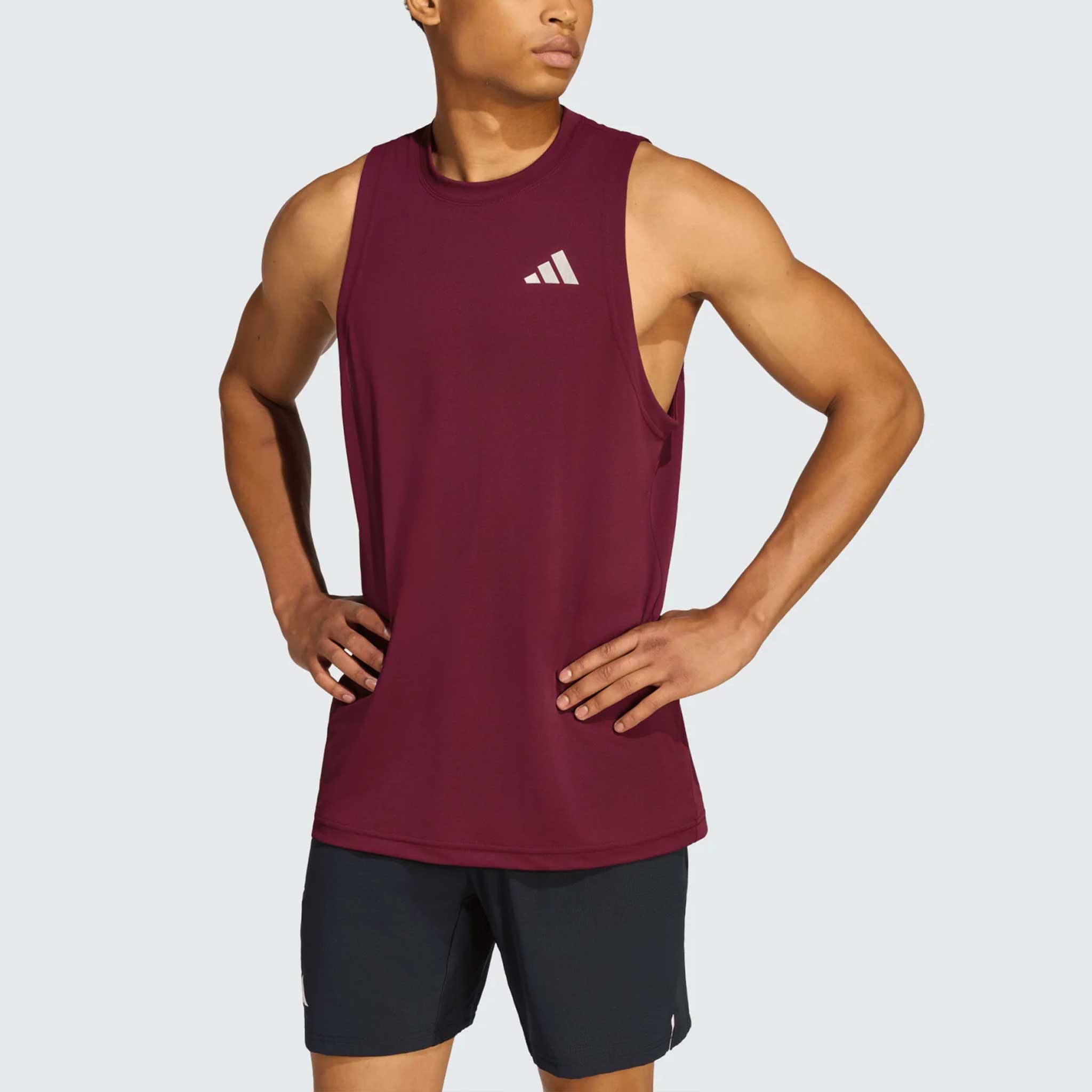 adidas US Open 2026 Sleeveless Top Men's Tennis Apparel Maroon