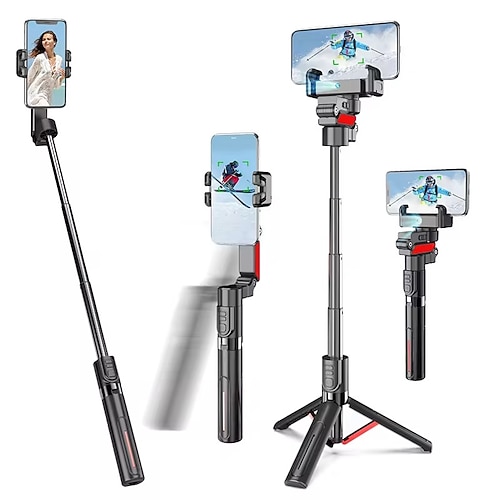 KI-gestützter Gimbal-Stabilisator für Smartphones mit Gesichtserkennung, Selfie-Stick-Stativ mit automatischer Verfolgung und KI-Gestensteuerung drahtlose Fernbedienung, 360° drehbarer Stabilisator