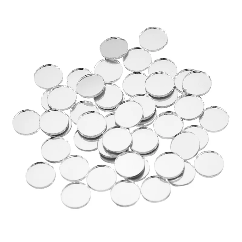 50 teile/los Runde Mini Mosaik Fliesen Glas Spiegel Selbst-Kleber Aufkleber Für Wand Badezimmer DIY Hause Dekoration Handwerk