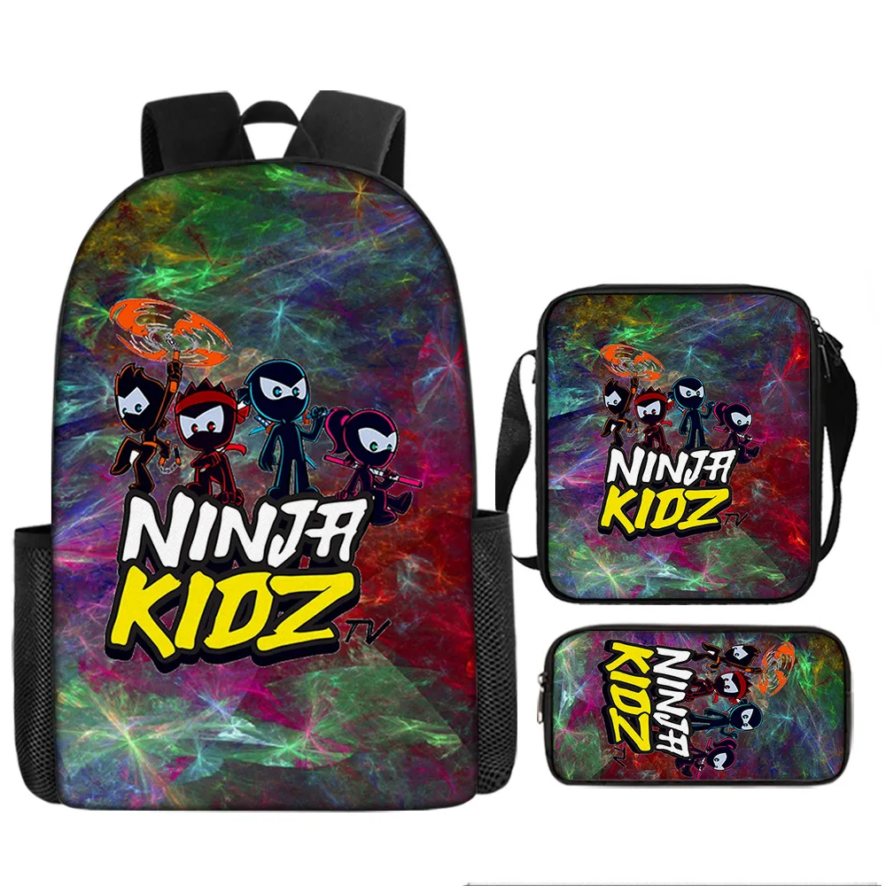 NINJA KIDZ – ensemble de 3 sacs à dos d'école pour enfants, avec sac à bandoulière, sacs à crayons, sacs d'école pour garçons et filles, meilleur cadeau
