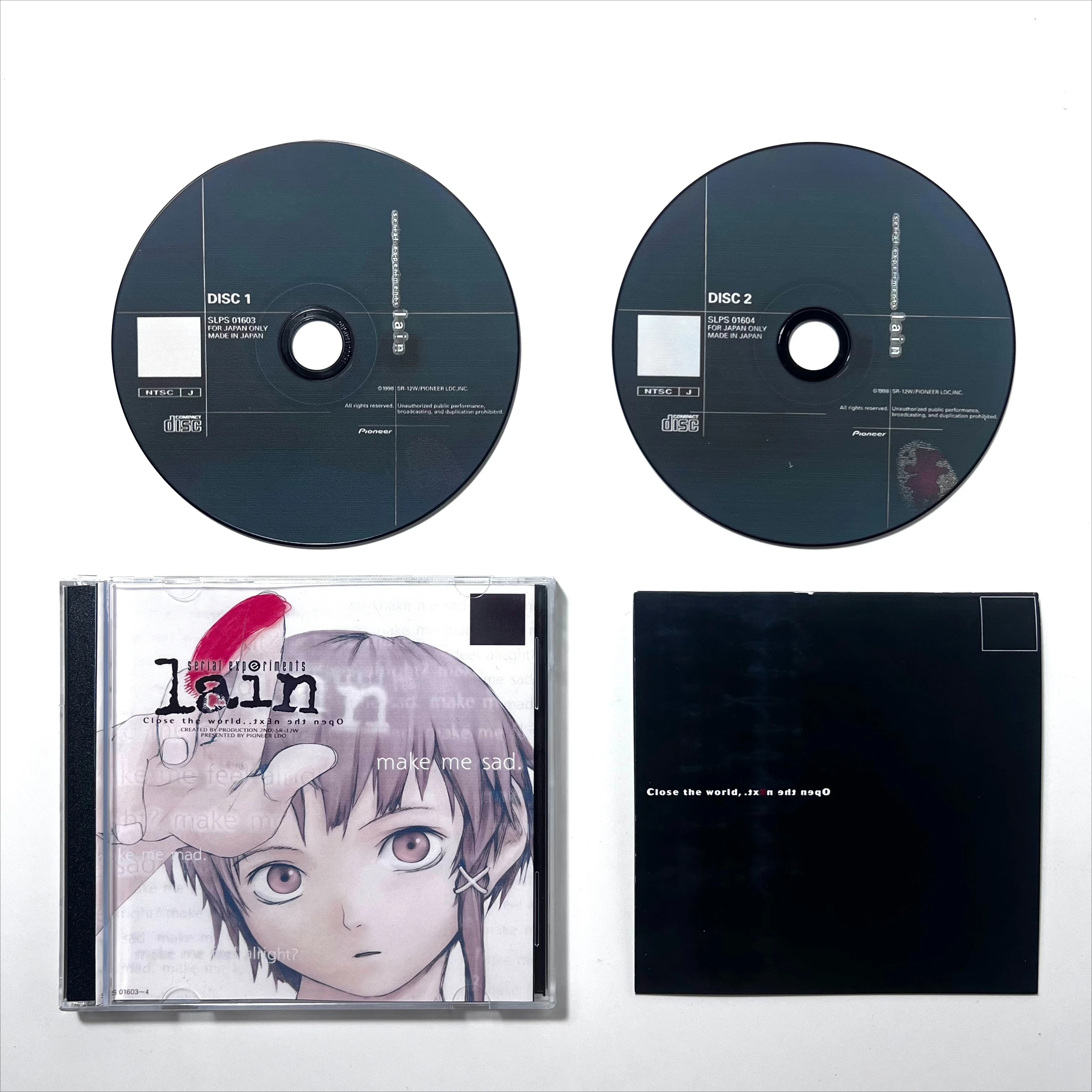 PS1 Game Serial Experiments Lain 2pcs Copy CD Kato Juri Cosplay Optical Driver Unlock PS Machine Disc Video Game Collect Gift CD