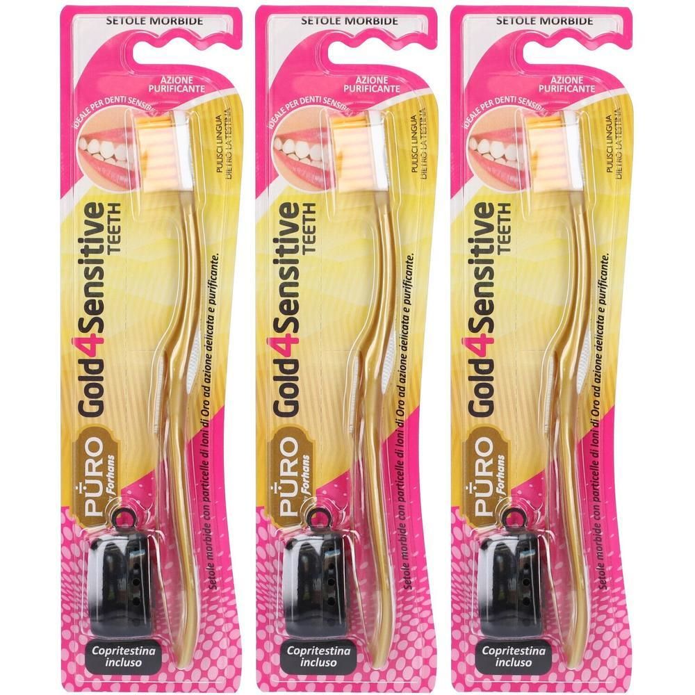 Forhans Spazzolino Gold 4 Sensitive 3x1 pz da denti