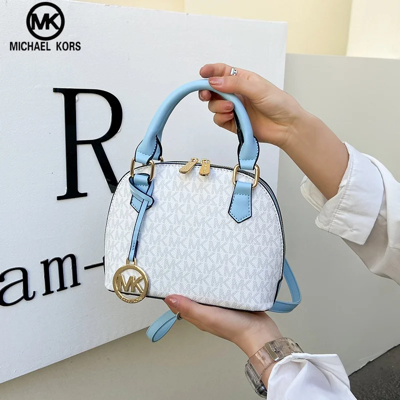 Michael Kors Premium Strukturierte Damenhandtasche Modische Handtasche mit Schulterriemen Leichter Luxus Casual MK Bonbonfarbene Umhängetasche