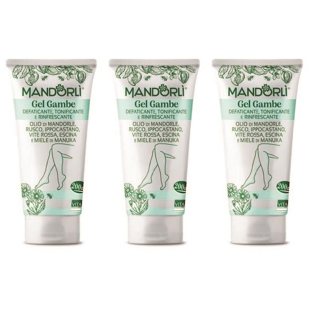 Mandorli Gel Gambe Defaticante Tonificante E Rinfrescante 200 Ml 3x200
