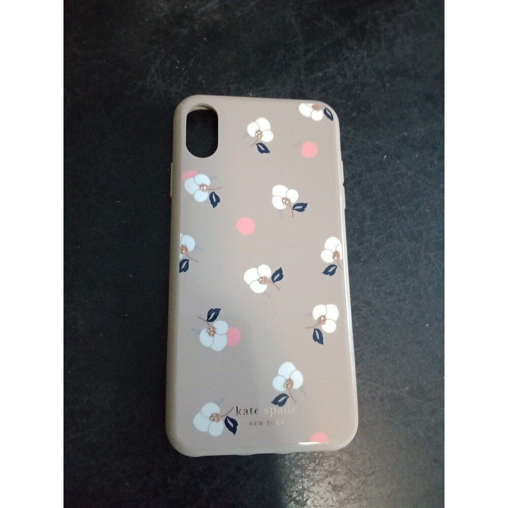 Kate Spade Cell Phones & Accessories | Kate Spade Cell Phone Case Breezy Floral Iphone Xs Tan Pink Polka Dots & Flower | Color: Tan/White | Size: Os